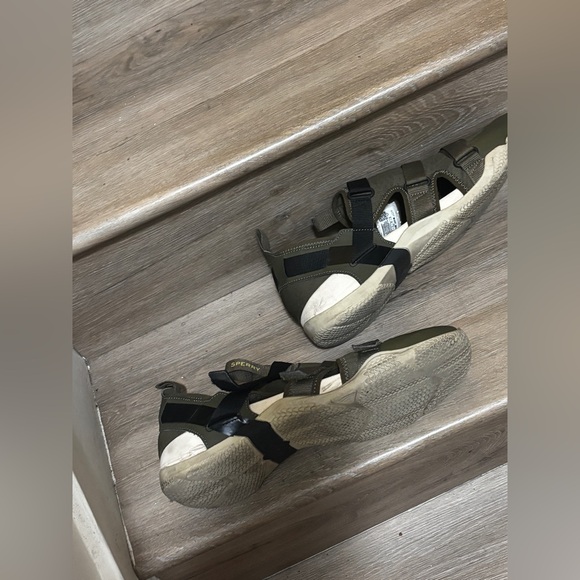 Sperry Olive Green Strap Sneakers - Picture 2 of 3